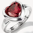 Kép 1/3 - Thomas Sabo piros szív cirkónia köves ezüst gyűrű  - TR2524-051-10