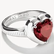 Kép 2/3 - Thomas Sabo piros szív cirkónia köves ezüst gyűrű  - TR2524-051-10