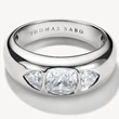 Kép 2/3 - Thomas Sabo tripla köves ezüst gyűrű  - TR2525-051-14