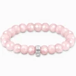 Kép 1/2 - Thomas Sabo ovális rózsakvarc gyöngyös karkötő - X0292-034-9-L15