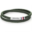 Kép 1/2 - Tommy Hilfiger zöld bőr férfi karkötő - 2790550