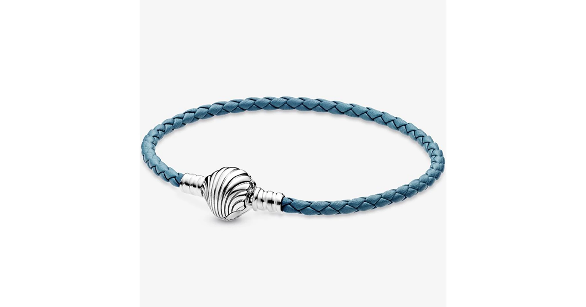 Pandora kagylókapcsos türkiz bőr karkötő - 598951C01-S1 - Pandora karkötők