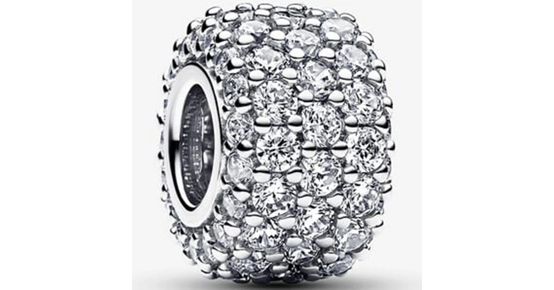 Pandora szikrázó ezüst pavé charm - 792820C01 - Pandora charmok