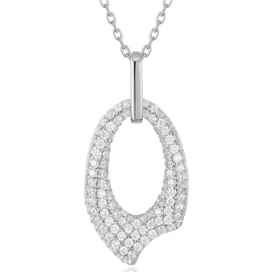 Ania Haie ezüst nyaklánc pavé medállal - N051-02H