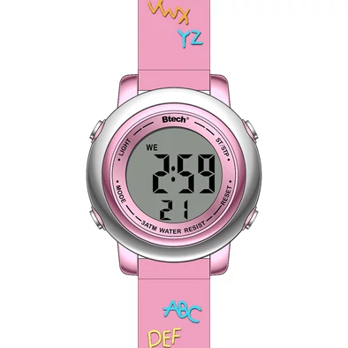 Btech junior gyerek óra - BTKW3003 - Rózsaszín ABC Btech junior gyerek óra - BTKW3003 - Rózsaszín ABC