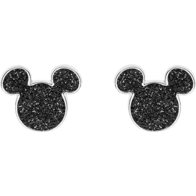 Disney Mickey fekete glitteres fülbevaló - ES00063SL.CS