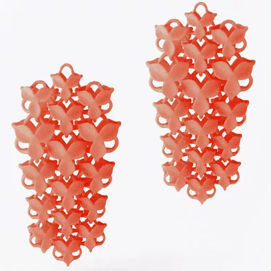 Fabnora papaya narancssárga fülbevaló medál - FB8PE-02PO - Blossom