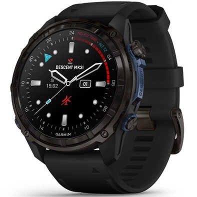 Garmin Descent Mk3i - 51 mm, Carbon szürke DLC Titanium fekete szilikon szíjjal (ED XD) - 010-02752-11