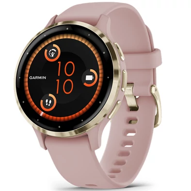 Garmin Venu 3S rózsa krémarany, szilikon szíjjal (ED) - 010-02785-03