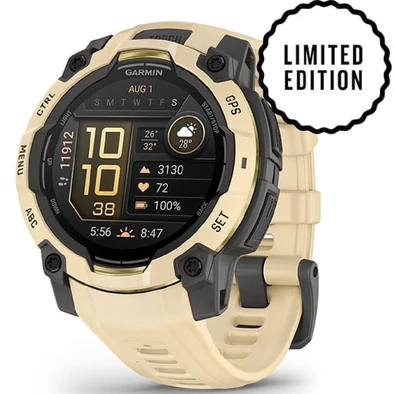 Garmin Instinct 3 – 45 mm, AMOLED sárga, szilikon szíjjal - 010-02936-02