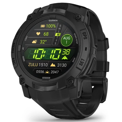 Garmin Instinct 3, 50mm AMOLED, Tactical Edition, Fekete, fekete szíjjal (ED) - 010-03020-50