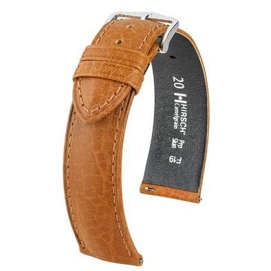 Hirsch mézbarna borjú bőr óraszíj  22mm - Camelgrain L - 01009010-2-22