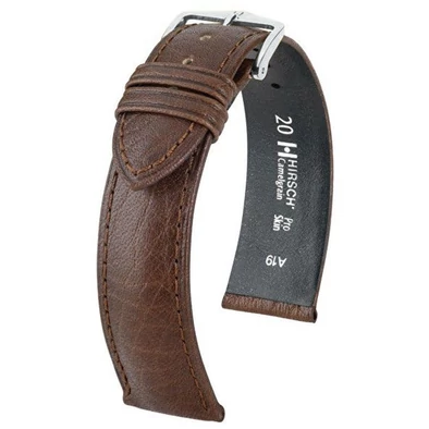 Hirsch sötétbarna borjú bőr óraszíj  22mm - Camelgrain L - 01009015-2-22