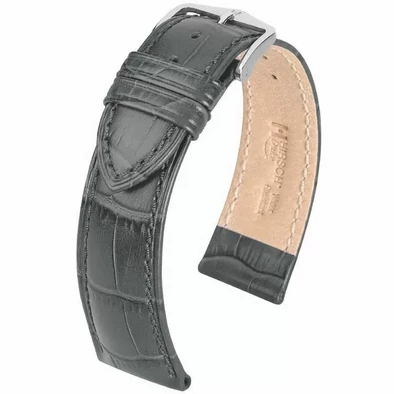 Hirsch szürke borjú bőr óraszíj  18mm - Duke L NQR - 01028030NQ-2-18