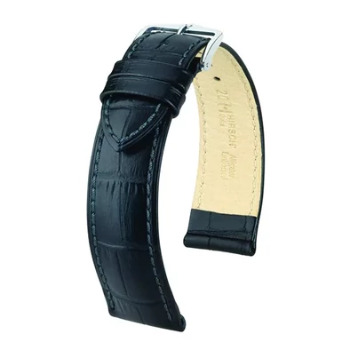 Hirsch fekete borjú bőr óraszíj  18mm - Duke L NQR - 01028050NQ-2-18