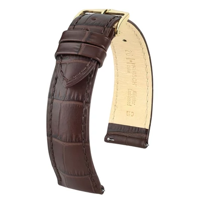 Hirsch barna borjú bőr óraszíj  12mm - Duke M - 01028110-1-12