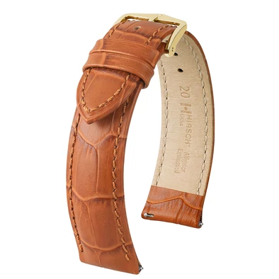 Hirsch mézbarna borjú bőr óraszíj  14mm - Duke M - 01028175-1-14