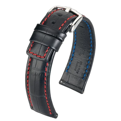 Hirsch fekete borjú bőr óraszíj  18mm - Grand Duke L - 02528050-2-18