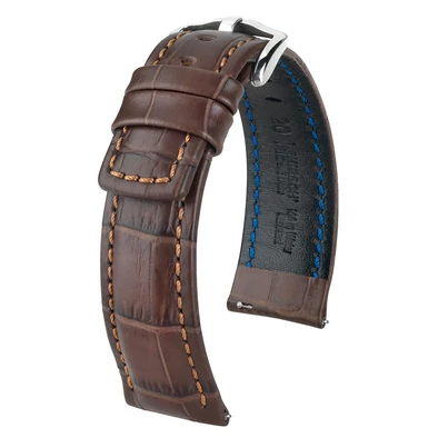 Hirsch barna borjú bőr óraszíj  22mm - Grand Duke XL - 02528210-2-22