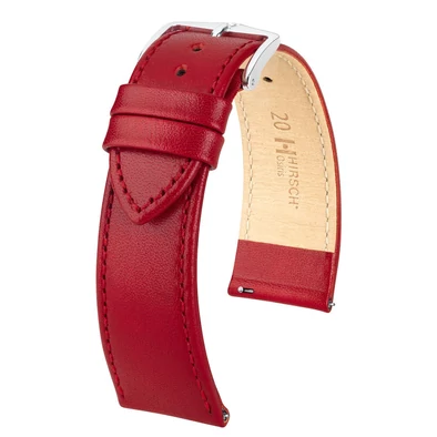 Hirsch piros borjú bőr óraszíj  16mm - Osiris M - 03475120-2-16
