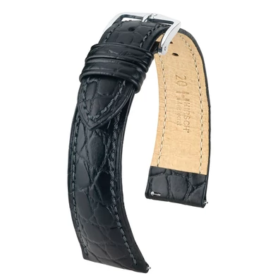 Hirsch fekete borjú bőr óraszíj  18mm - Aristocrat L - 03828050-2-18