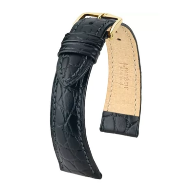 Hirsch fekete borjú bőr óraszíj  16mm - Aristocrat M - 03828150-1-16