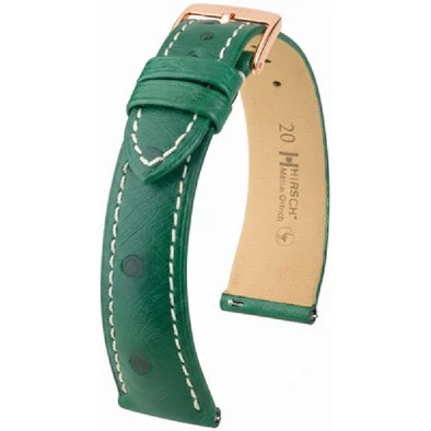 Hirsch Strucc bőr óraszíj 18mm - Massai Ostrich L - 04262041-7-18