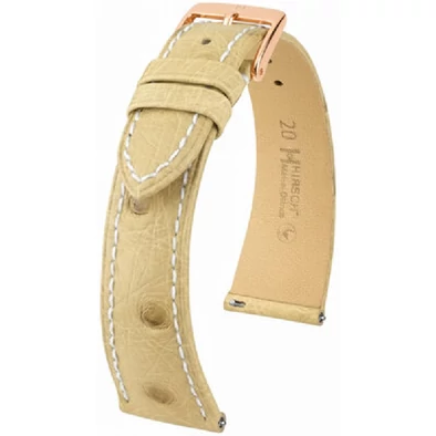 Hirsch Strucc bőr óraszíj 18mm - Massai Ostrich L - 04262091-7-18