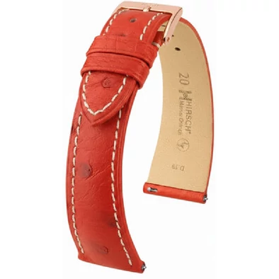 Hirsch Strucc bőr óraszíj 14mm - Massai Ostrich M - 04262121-7-14
