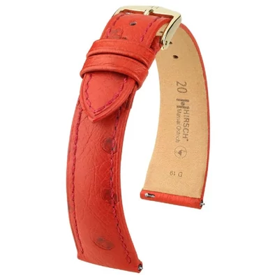 Hirsch Strucc bőr óraszíj 17mm - Massai Ostrich L - 04362020-1-17