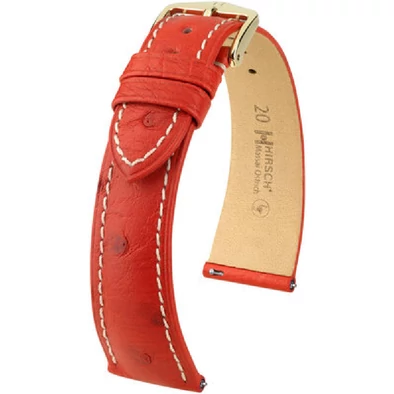 Hirsch Strucc bőr óraszíj 17mm - Massai Ostrich L - 04362021-7-17