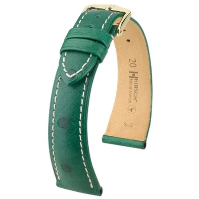 Hirsch Strucc bőr óraszíj 17mm - Massai Ostrich L - 04362041-1-17