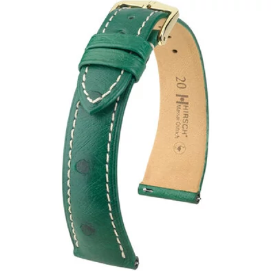 Hirsch Strucc bőr óraszíj 17mm - Massai Ostrich L - 04362041-7-17