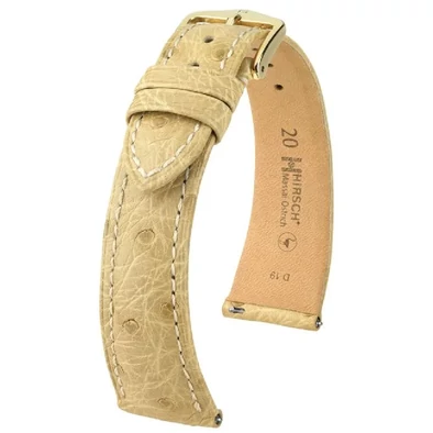 Hirsch Strucc bőr óraszíj 17mm - Massai Ostrich L - 04362090-1-17