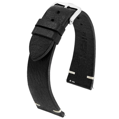 Hirsch fekete borjú bőr óraszíj  19mm - Bagnore L - 05502050-2-19