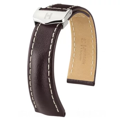 Hirsch barna borjú bőr óraszíj  20mm - Navigator - no buckle - 07002410-0-2016