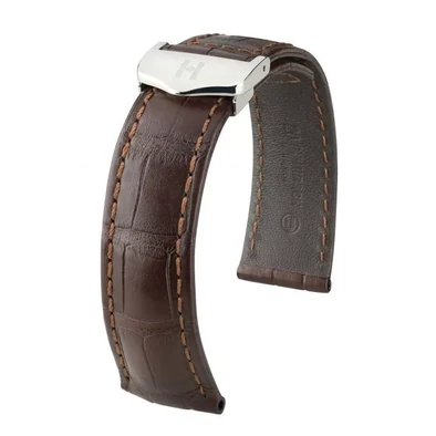 Hirsch barna aligátor bőr óraszíj  19mm - Speed - no buckle - 07407419-0-1916
