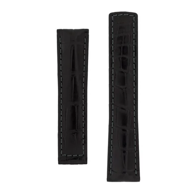 Hirsch fekete aligátor bőr óraszíj  21mm - Speed Plus - no buckle - 07507459-0-2118
