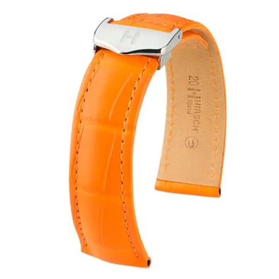 Hirsch narancsságra aligátor bőr óraszíj  21mm - Speed Plus - no buckle - 07507476-0-2118