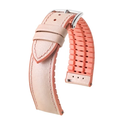 Hirsch bézs borjú bőr/ kaucsuk óraszíj  18mm - Lindsey M - 0922302122-2-18