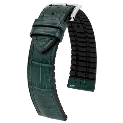 Hirsch zöld borjú bőr/ kaucsuk óraszíj  20mm - Paul L - 0925028040-2-20