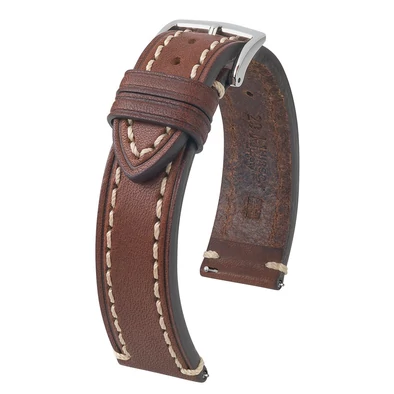 Hirsch barna borjú bőr óraszíj  22mm - Liberty XL - 10920210-2-22