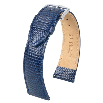 Hirsch kék borjú bőr óraszíj  18mm - Rainbow L - 12322680-2-18