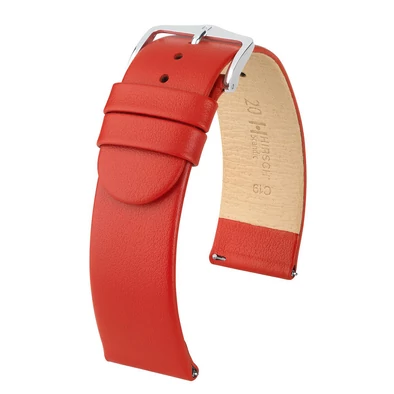 Hirsch piros borjú bőr óraszíj  18mm - Scandic M - 17852020-2-18