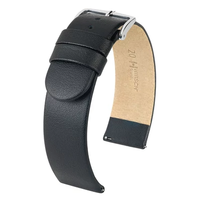 Hirsch fekete borjú bőr óraszíj  12mm - Scandic M - 17852050-2-12