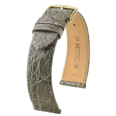 Hirsch szürke kajmán bőr óraszíj  12mm - Genuine Croco M - 18900830-1-12