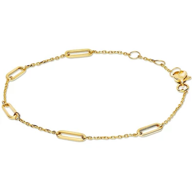 Jackie Gold lapított láncszemek arany karkötő - JKB23.301