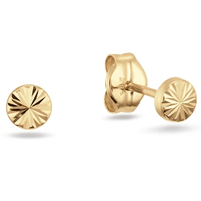 Jackie Gold arany gomb fülbevaló csillag mintával - JKE25.523