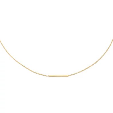Jackie Gold arany nyaklánc lapított téglalap medállal - JKN20.052