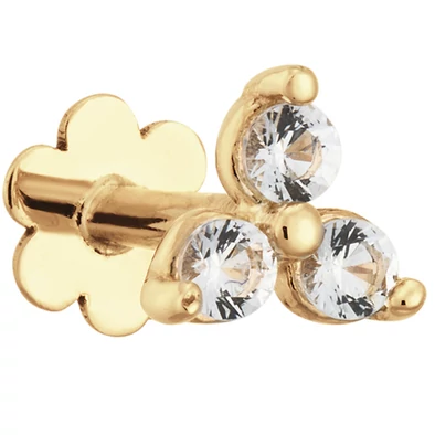 Jackie Gold tripla topáz arany fülpiercing - JKP24.433